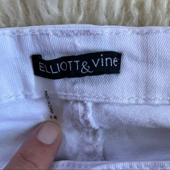 Elliott & Vine White Cropped Ankle Jeans Size 14 EUC - Picture 5 of 14